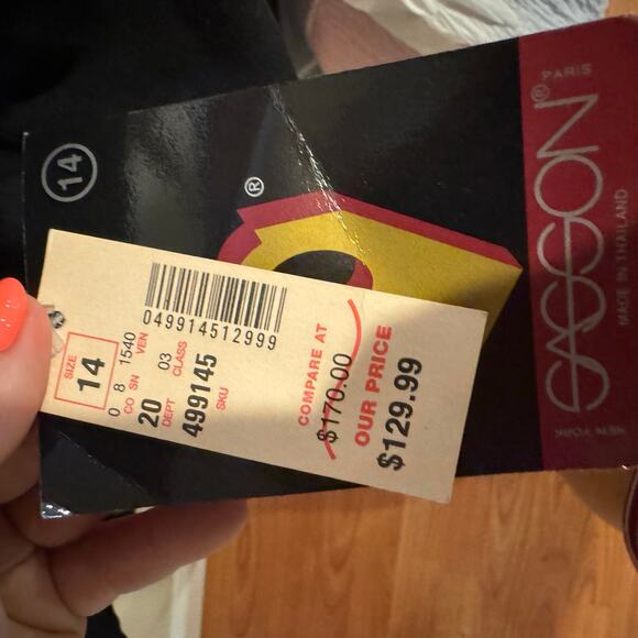 Vintage Sasson Black  Button Front Blazer NWT Size 14 - Picture 3 of 7